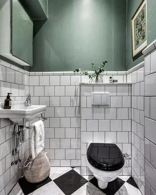 Квадратная плитка в ванной на стенах - 75 фото