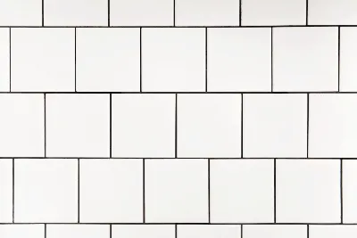 Белая плитка с черной затиркой текстура - 55 фото