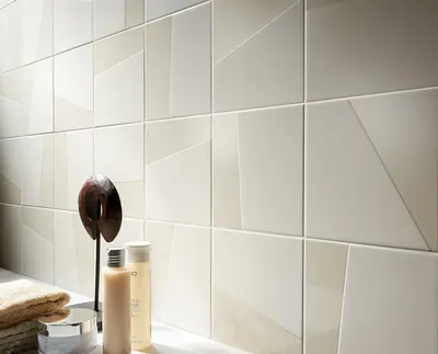 Матовая плитка на стене в ванной - 73 фото