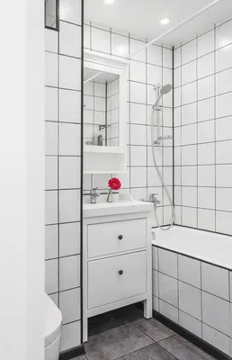 Затирка для белой плитки в ванной - 57 фото