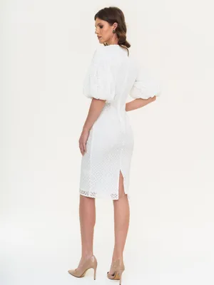 Элегантное платье -футляр из комфортного кружева 0593 бренда Emilia  dell'Oro купить онлайн