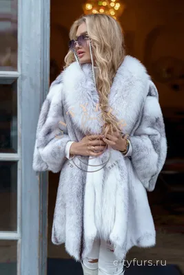 Женская норковая шуба с арткической лисой купить c доставкой в Москве |  CITY FURS