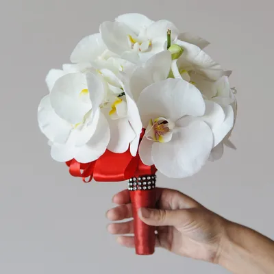 Свадебный букет из белой орхидеи - Заказать, Киев