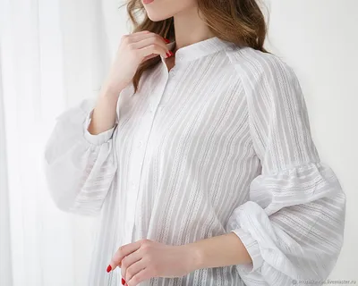Модные блузки из шифона - 69 фото