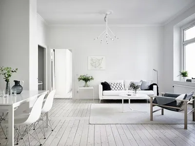 Белые стены в интерьере дома - 69 фото