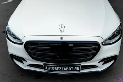 Белый Mercedes-Benz S Class под Llumar Gloss Matt и с полным антихромом |  ABZ Детейлинг | Дзен