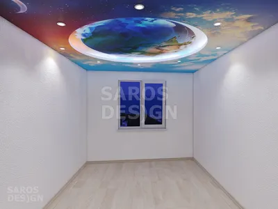 натяжные потолки 3D- визуализация фото