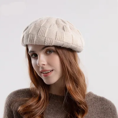 Осенне-зимние женские береты, Вязаная Шапка-бини, женские шапки, шапки из  акриловой шерсти, 55-60 см, обхват головы, новинка 2022 - купить по  выгодной цене | AliExpress
