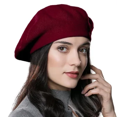 Купить SOMALER Зимние беретные шляпы для женщин Французский стиль Берет для  женщин Зимние шляпы с подкладкой | Joom