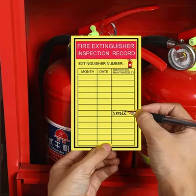 Ежемесячная бирка для проверки огнетушителя, защитные наклейки 3x5 дюймов |  Стикеры и наклейки | AliExpress