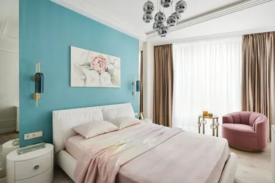 Бирюзовые спальни в современном стиле – 135 лучших фото дизайна интерьера  спальни | Houzz Россия