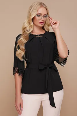 Женская Блузка с кружевом на плечах купить в онлайн магазине - Unimarket