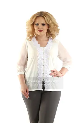 Женская Нежная белая блузка из кружева и хлопка купить в онлайн магазине -  Unimarket