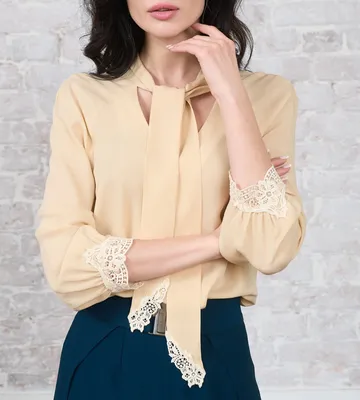 Шелковая блузка с кружевом | Tatiana Larina