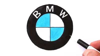 How to draw a BMW icon - YouTube