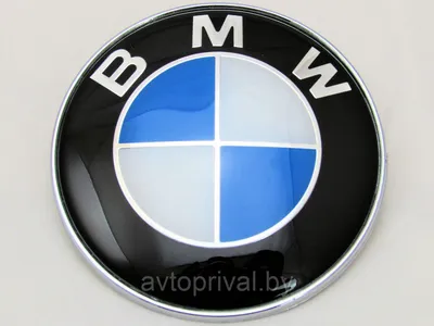 Автомобильный эмблема / знак BMW 74 мм (синий) пластик.