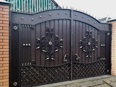 Кованые ворота V-12 - Художественная ковка в Краснодаре