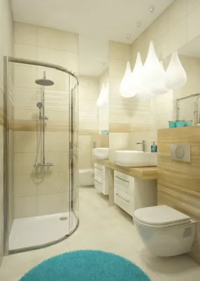 Большая плитка в маленькую ванную комнату - ФОТО - archidea.com.ua