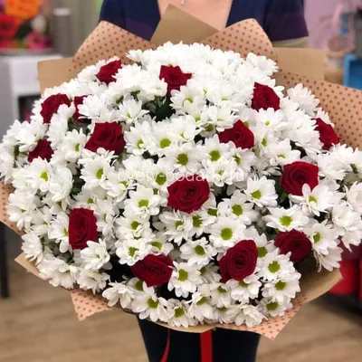 Букет из хризантем и роз «Шарлотта» заказать с доставкой по цене 5 730 руб.  в Ставрополе