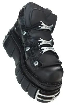 Женские черные ботинки на платформе vetements x new rock VETEMENTS — купить  за 95 800 руб. в интернет-магазине SV77, арт. UE63BO100B/5002