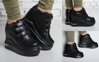 Обувь женская 800921-2 Ботинки \"Платформа\" Черные – купить в  интернет-магазине, цена, заказ online