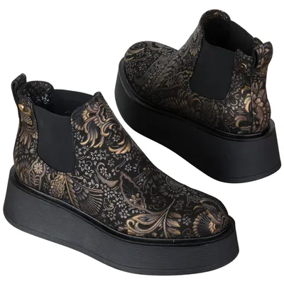 Модные женские ботинки из натуральной кожи на платформе купить в интернет  магазине Kwinto