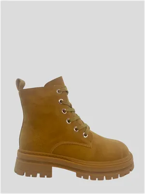 Зимние ботинки женские из натуральной кожи нубук на толстой платформе с  каблуком (4906) Цвет: Горчичный — купить в интернет-магазине по низкой цене  на Яндекс Маркете