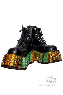 Ботинки на высокой платформе со стразами - купить за 12000 руб: недорогие  обувь субкультур в СПб