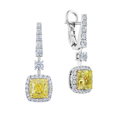 Золотые серьги с бриллиантами, белое золото артикул 43350122894 купить в  ювелирном интернет-магазине CHAMOVSKIKH