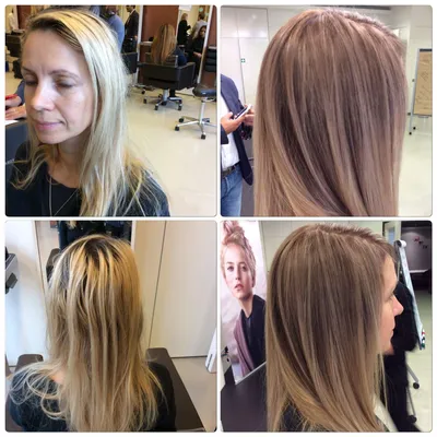 Брондирование волос 2022 - фото до и после окрашивания brond