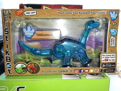 Стикбот динозавр бронтозавр синий JM-11B – купить по выгодной цене с  доставкой по Санкт-Петербургу и России | Интернет-магазин детских игрушек  «Иван Маркет»
