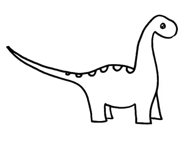 Раскраски бронтозавр, Раскраска Бронтозаврик динозавр.