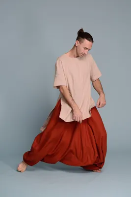 Мужские штаны алладины из льна | Купить в интернет магазине Shantima