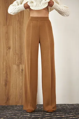 Трикотажные широкие брюки 222117693071, цвет Светло-зеленый, артикул  222117693071 - купить в интернет-магазине ZOLLA по цене: 999 ₽