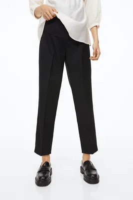 Брюки женские до щиколотки, прямые офисные брюки с высокой талией, цвет  хаки, черный, весна-лето | Брюки и капри | AliExpress