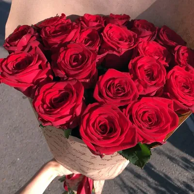 Букет из 19 красных роз Купить по выгодной цене в Краснодаре -  интернет-магазин Ванилла