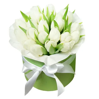 Кейт: белые тюльпаны в шляпной коробке по цене 5945 ₽ - купить в RoseMarkt  с доставкой по Санкт-Петербургу