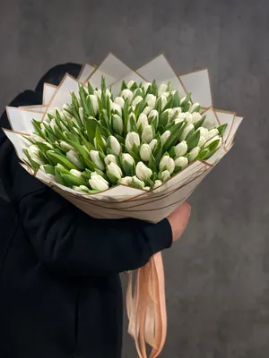 101 белый тюльпан - купить с доставкой от ElitBuket