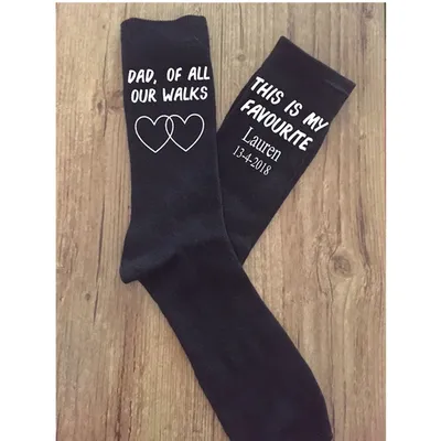 Носки для свадьбы для жениха, изготовленные на заказ носки с надписью  «сердца» для папы, подарок на день рождения, подарок для мальчика,  предложение на помолвку - купить по выгодной цене | AliExpress