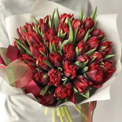 Букет 51 пионовидный тюльпан - Bloom de Fleur - Букеты, цветы, заказать и  купить букет на Кипре
