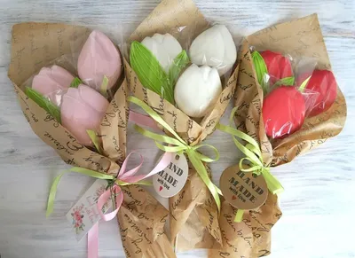Купить Букеты с тюльпанов. Подарочный букет из пряников., цена 105 ₴ —  Prom.ua (ID#890277963)