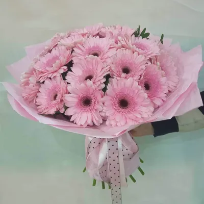 Букеты с розовыми герберами купить в Москве ✿ Заказать розовые герберы с  доставкой