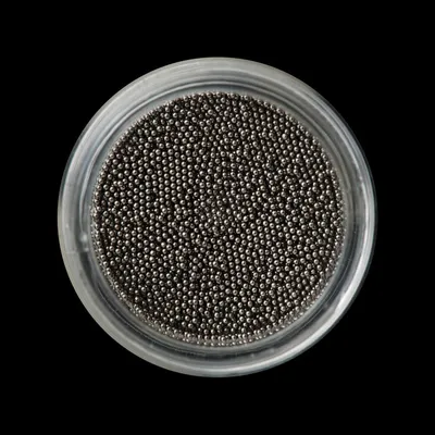 Бульонки металлические - чёрный 0,8 mm - ca 4 g • Mereneid
