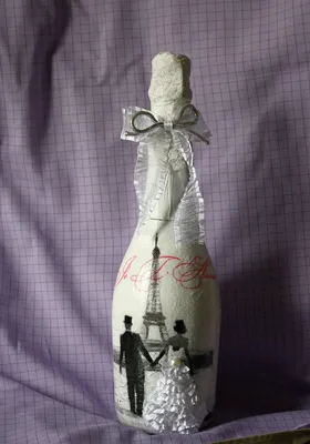 Бутылка шампанского украшенная в подарок - 55 фото