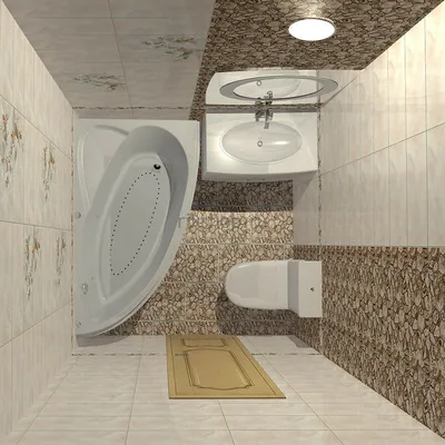 Ванная комната, совмещенная с туалетом