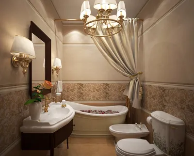 Ванная комната в классическом стиле: 130+ реальных фото примеров