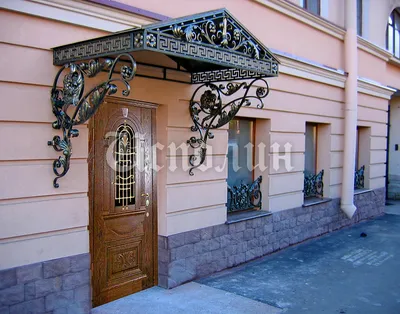 Кованые козырьки, кованые элементы в Санкт-Петербурге - Ispolin