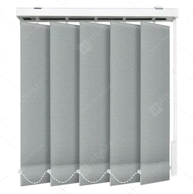 Вертикальные тканевые жалюзи Скрин серый на пластиковые окна - купить по  низкой цене
