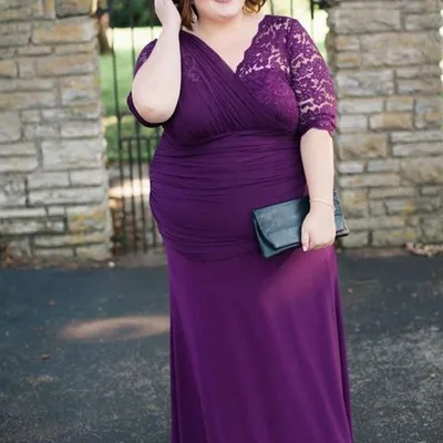 Платье для матери невесты большого размера, фиолетовые кружевные вечерние  наряды для матери жениха, свадебного торжества, выпускного вечера, длиной  до пола - купить по выгодной цене | AliExpress