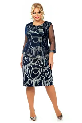 Синее вечернее платье 52 размера в наличии в СПб - Интернет магазин женской  одежды LaTaDa
